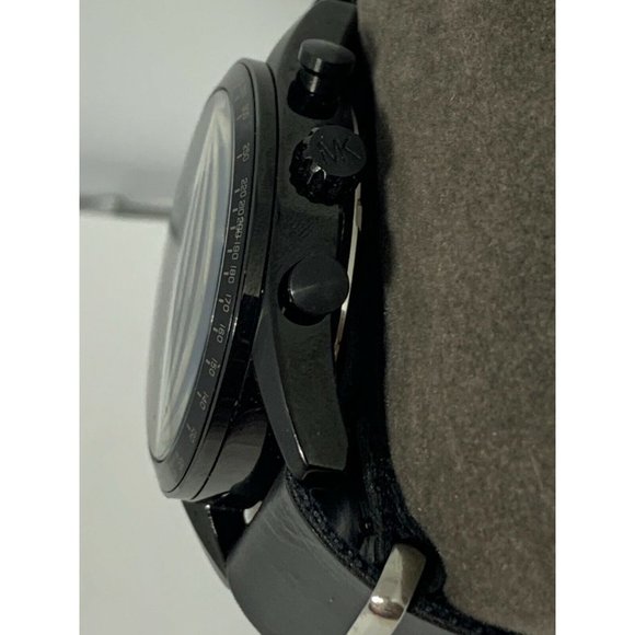 Michael Kors MK8386 Men Black Leather Analog Black main image 9